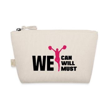 We Can Will Must Gymnast Cheerleader Cheerdancing - Bio-Täschchen - Natur - Vorne