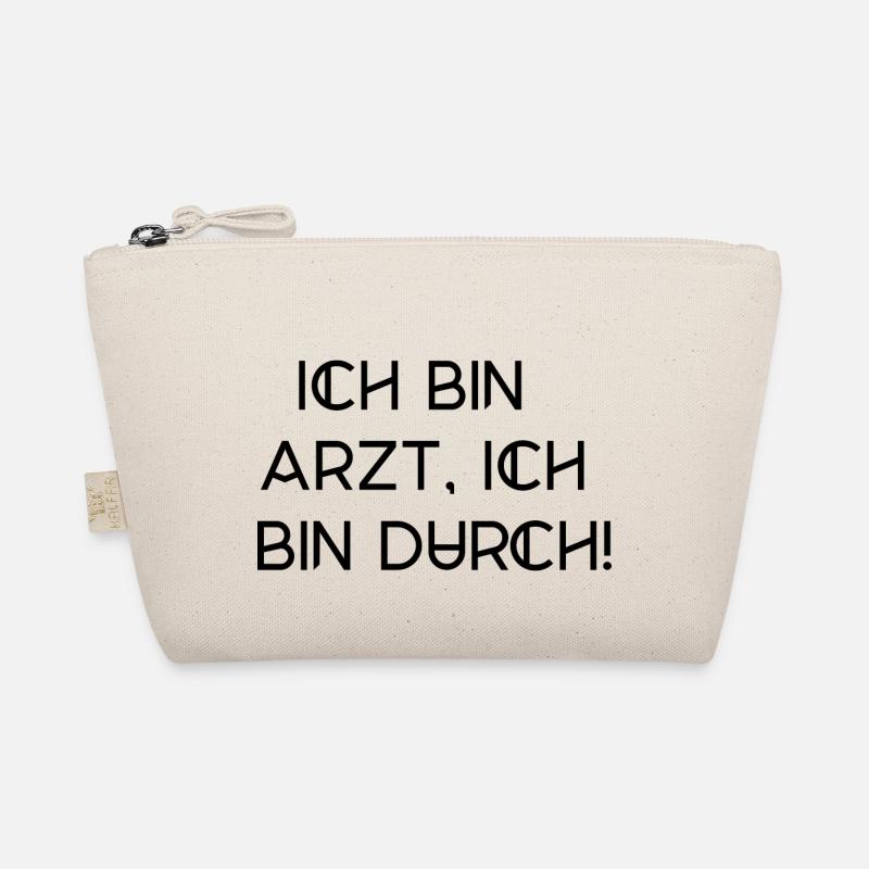 bin Arzt bin durch lustiger Spruch Beruf Schrift Bio-Täschchen