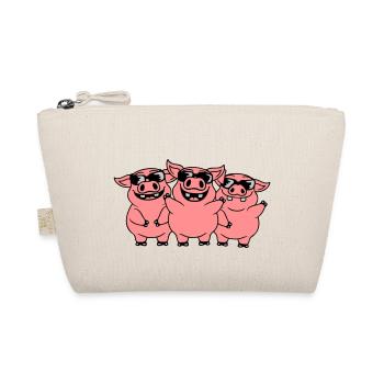 Sunglasses Cool Pigs Team - Organic Pouch - nature - Front