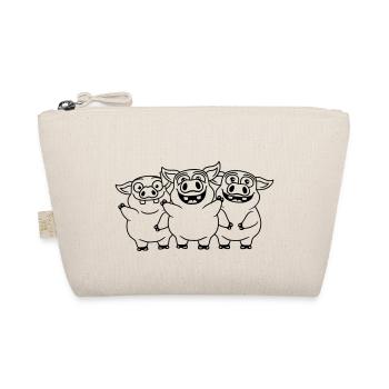 Friendly funny pigs team - Organic Pouch - nature - Front
