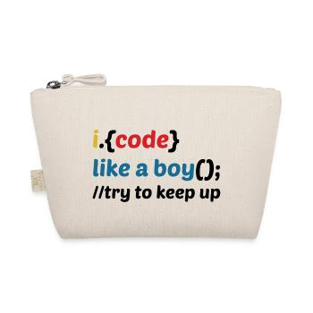 Code Like A Boy Coder Programmer Software Develope - Bio-Täschchen - Natur - Vorne