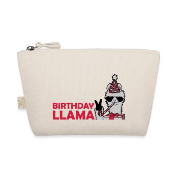 Birthday Llama No Drama - Organic Pouch - nature - Front