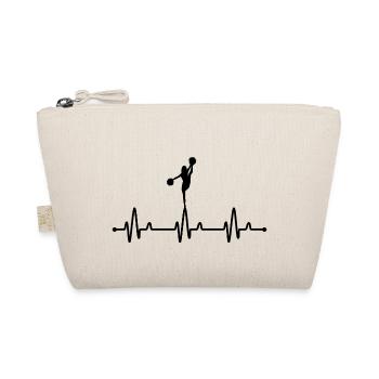 ECG Heartbeat Cheerleading Cheerleader Cheerdance - Bio-Täschchen - Natur - Vorne