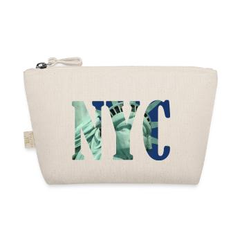 NYC Typografie mit Freiheitsstatue - Bio-Täschchen - Natur - Vorne