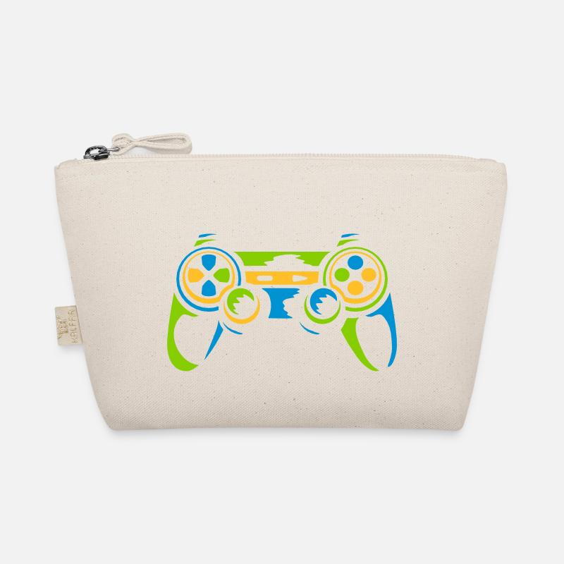 Bunter Controller Retro Konsole - Bio-Täschchen - Natur