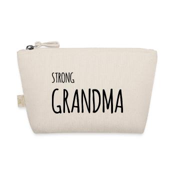 Strong Grandma Comic black - Organic Pouch - nature - Front