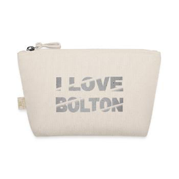 Bolton England UK City Font Skyline I Love - Organic Pouch - nature - Front