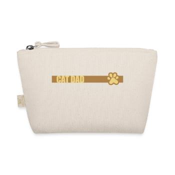 Bar Design Cat Dad - Organic Pouch - nature - Front