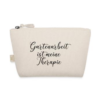 Garten Natur Therapie Schrift Spruch Gartenarbeit - Bio-Täschchen - Natur - Vorne