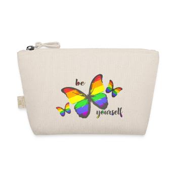 LGBT Queer Rainbow Schmetterling be yourself - Bio-Täschchen - Natur - Vorne