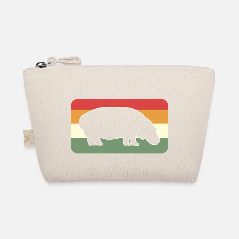 Hippo Retro Tierpfleger Geschenk Bio-Täschchen