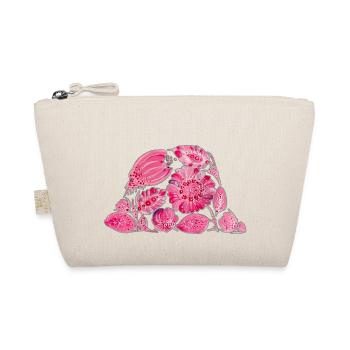 Pink Bucket Hat. Petrykivka Painting. UA ART. - Organic Pouch - nature - Front