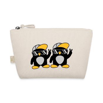 2 Freunde coole Pinguine - Bio-Täschchen - Natur - Vorne