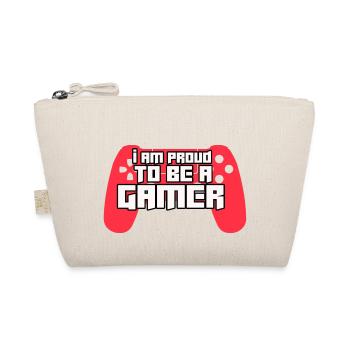 I Am Proud To Be A Gamer Cool Gaming T-Shirt - Organic Pouch - nature - Front