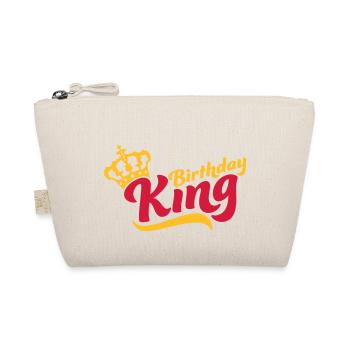 Saying Birthday King Crown - Organic Pouch - nature - Front