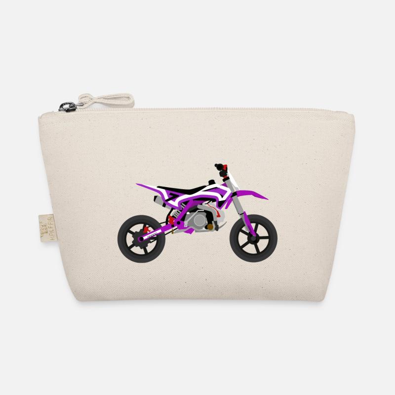 super Moto Purple White Organic Pouch