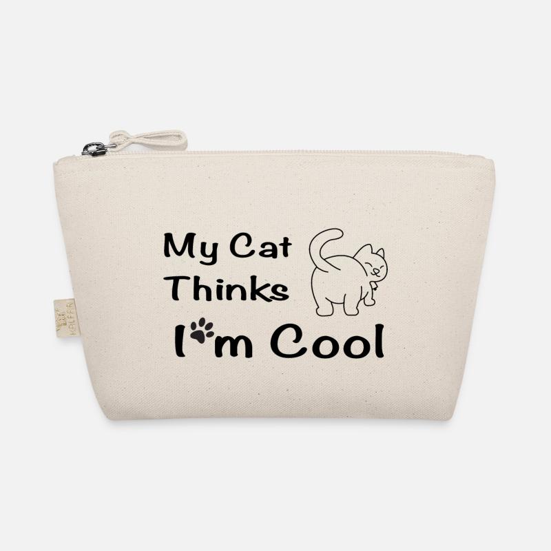 My Cat thinks I´m Cool - Lustiger Spruch Bio-Täschchen