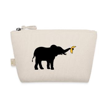 Grande silhouette d’éléphant banane - Trousse biologique - nature - Devant