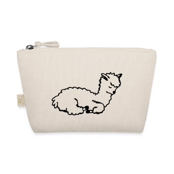 Müdes Lama Pyjama Liebe Llamas Vektor Alpaka - Bio-Täschchen - Natur - Vorne