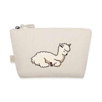 Müdes Lama Pyjama Liebe Llamas Vektor Alpaka - Bio-Täschchen - Natur - Vorne