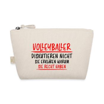 Volleyball Lustige Spruch Beachvolleyball Geschenk - Bio-Täschchen - Natur - Vorne