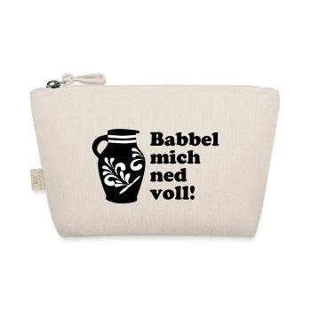 Bembel "Babbel mich ned voll!" Design #Hessen #FFM - Bio-Täschchen - Natur - Vorne