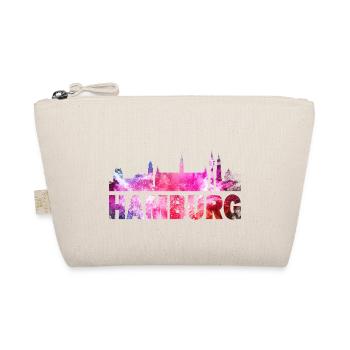 Hamburg Deutschland Stadt Skyline Schrift Splash - Bio-Täschchen - Natur - Vorne