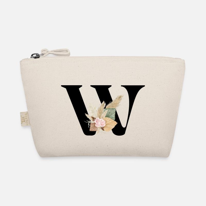 Buchstabe W Blumen Bio-Täschchen