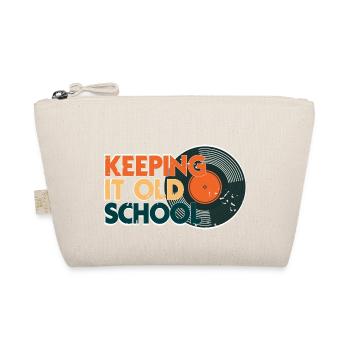 Retro Vintage DJ Keeping It OLD School T-Shirt - Organic Pouch - nature - Front
