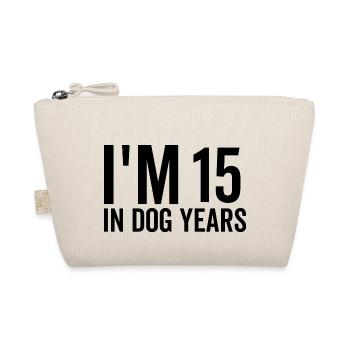 Ich bin 15 in Hundejahren - Bio-Täschchen - Natur - Vorne