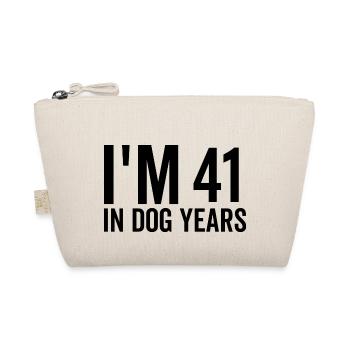 Ich bin 41 in Hundejahren - Bio-Täschchen - Natur - Vorne
