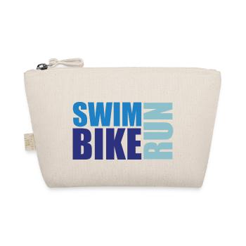 Triathlon Schwimmen Laufen Radfahren Sport - Bio-Täschchen - Natur - Vorne