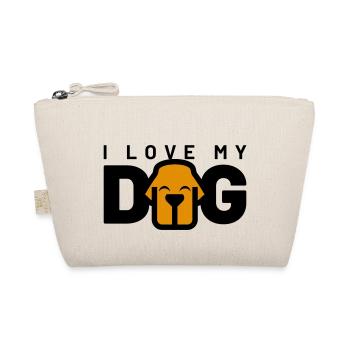 I LOVE MY DOG - Bio-Täschchen - Natur - Vorne