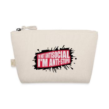 not antisocial anti stupid - Organic Pouch - nature - Front