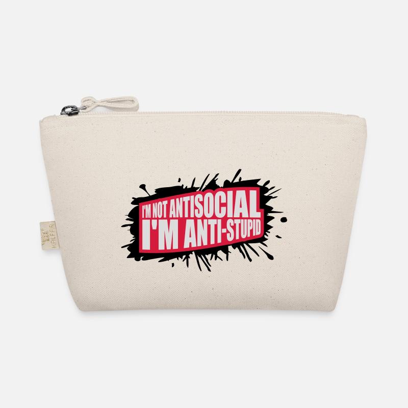 not antisocial anti stupid Bio-Täschchen