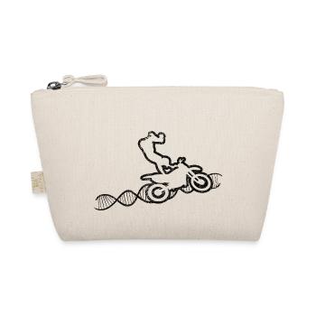 Motorcross Gift Motorcycle Moped Motorcyclist - Organic Pouch - nature - Front