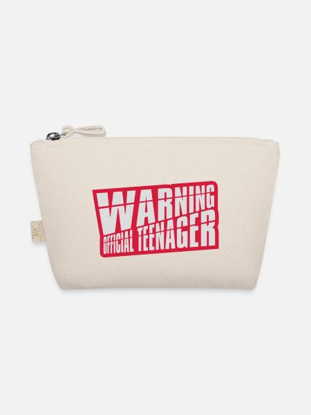 warning official teenager Zitat - Bio-Täschchen - Natur - Vorne