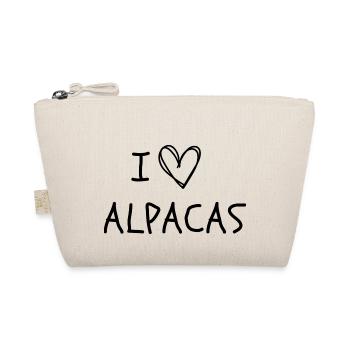 I love alpacas - Organic Pouch - nature - Front