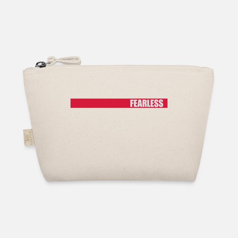 fearless Text Quote Design Organic Pouch
