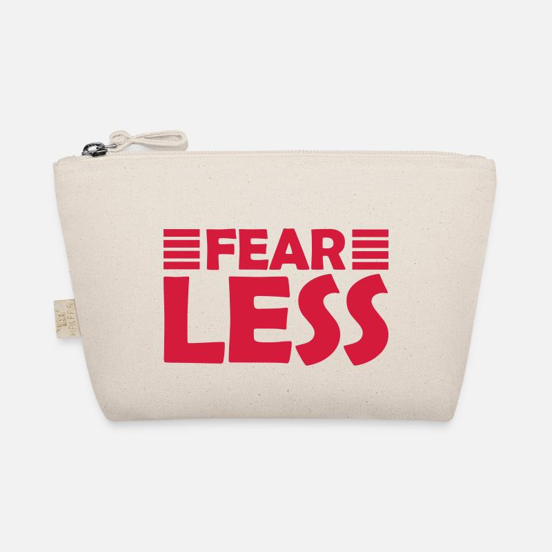 fearless Text Quote Design Organic Pouch