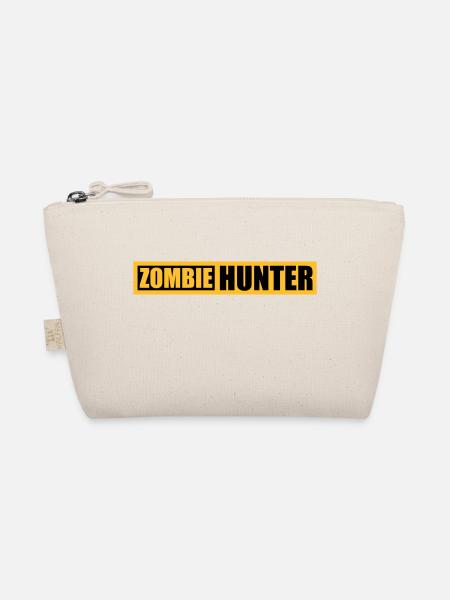 zombie hunter Halloween Zitat - Bio-Täschchen - Natur - Vorne