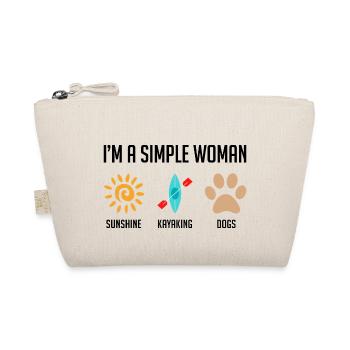 I'm A Simple Woman Sunshine Kayaking Dogs Kayak Ca - Bio-Täschchen - Natur - Vorne