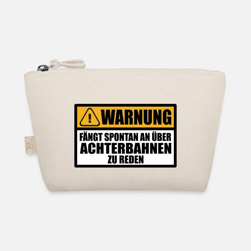 Achterbahn fahren Warnung Spruch Sprüche witzig - Bio-Täschchen - Natur