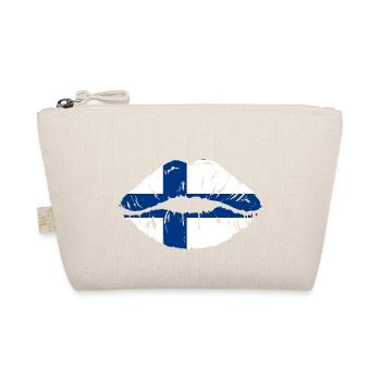 Finland flag mouth - Organic Pouch - nature - Front