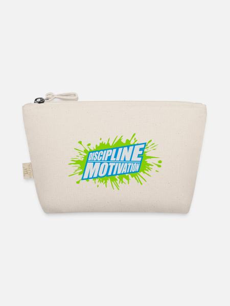 discipline over motivation quote - Organic Pouch - nature - Front