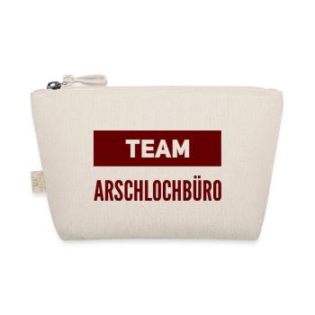 TEAM A-lochbüro. Lustiges T-Shirt für ein Büro : ) - Bio-Täschchen - Natur - Vorne