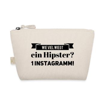 Wie viel wiegt ein Hipster? 1 Instagramm! NEU NEW - Bio-Täschchen - Natur - Vorne