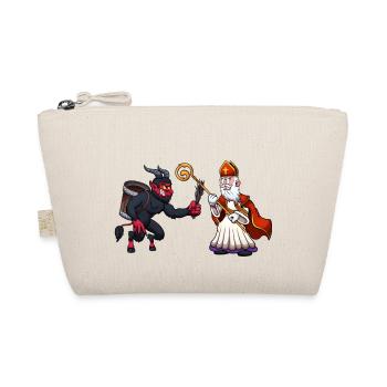 Saint Nicholas VS Krampus - Organic Pouch - nature - Front