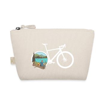 Gravel Bike Hike Rennrad Fahrrad lustiges Geschenk - Bio-Täschchen - Natur - Vorne