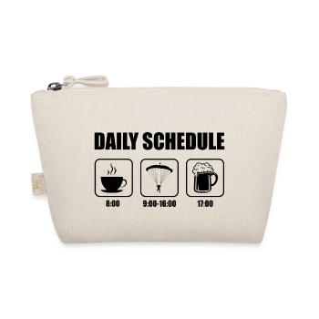 Daily Schedule Graphic Paragliding Parachute Parag - Bio-Täschchen - Natur - Vorne